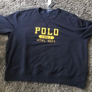 a mans polo sweat shirt